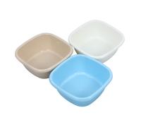 VICASKY Bacinella Per Lavare i Piatti e Bacinella in Plastica Quadrata Grande 3 Pezzi, Materiale Spesso Resistente, Colori Assortiti Per Uso Cucina Domestica e Lavaggio Biberon