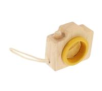 VICASKY Bambini Caleidoscopio Macchina Fotografica Giocattoli In Legno Anni Giocattoli Educativi Per Colori E Forme Macchina Fotografica In Miniatura Con Corda Per Le Feste E