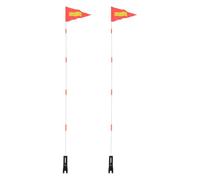 VICASKY Bandiera di Sicurezza Rossa per Carrello da Golf con Asta in Metallo, Resistente allo Strappo e Riflettente, Facile da Trasportare e Visibile per Attività All'aperto, Confezione