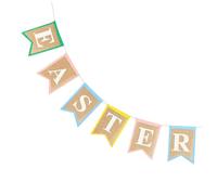 VICASKY Banner Easter Bunting con bordi colorati, decorazione festiva per Pasqua, feste interne e feste primaverili, di alta qualità, per un'atmosfera creativa pasquale