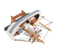 VICASKY Barca a Vela in Legno massello Ornamento Nautico mediterraneo per casa costiera Decorazione Rustica da Tavolo e Centro tavola per Feste Tema Mare