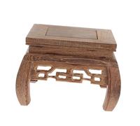VICASKY Base in Legno per Vaso Quadrata con Gambe Arcuate Supporto Decorativo Resistente per Esposizione Manuale Superficie Liscia Facile da Pulire per Arredamento Casa e