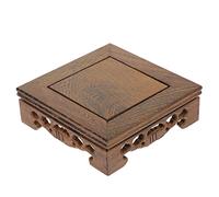 VICASKY Base in Legno Wengé per Fioriera Piedistallo Espositivo Stabile e Resistente Supporto Naturale per da ed Esterno Negozi e Design Rettangolare