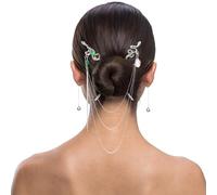 VICASKY Bastoncino per Chioma Forma di Serpente in Lega Argento Retrò Elegante per Acconciature e Decorazione Chioma Set 1 Pezzo per Appuntamenti e Serate