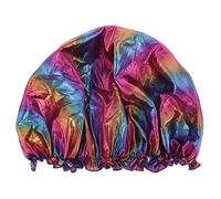 VICASKY Berretto da notte elasticizzato bagno copricapo dormiente coperture cuffie da doccia per berretti permanenti da barbiere tappi di bellezza Seta Viola,porpora