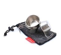 VICASKY Bicchieri Mini Vino in Acciaio Inossidabile e Borsa Rete e Resistenti per Esterni Picnic Bbq e Uso