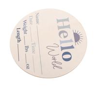 VICASKY Biglietto di crescita per favore mese Oh foto naturale cartello neonato per ragazzi Ciao annuncio di gravidanza Nursery Decor segno del mondo legno beige