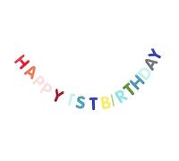 VICASKY Birthday Party Bunting Felt per Primo Compleanno Decorazione Festone Allegro e Resistente per Feste Anno Addobbo per Battesimo e Celebrazioni