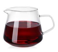 VICASKY Bollitore in Vetro da 650ml Resistente al Calore Beccuccio Unico e Facile da Pulire, per Uso Domestico come Teiera o Caraffa per Caffè