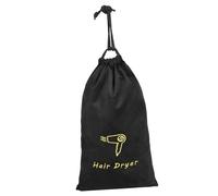 VICASKY Borsa Portatile Coulisse per Asciugacapelli in Velluto Nero 19x35 Cm Custodia Resistente e Riutilizzabile per Viaggio, Hotel e Uso Domestico