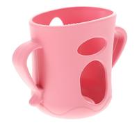 VICASKY Bottiglie con manici, maniglie per bottiglie d'acqua, maniglie per bottiglie d'acqua, in silicone, per bambini, in silicone, per biberon, adattatore per biberon, gel di silice rosa