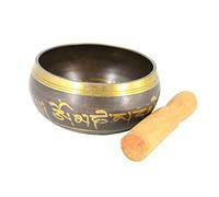 VICASKY Bowl Di Meditazione Tibetana Piccolo Mazzuolo Perfetta Per Yoga Rilassamento e Terapia Del Suono Decorazione Per La Casa e Pratiche Spirituali