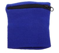 VICASKY Bracciale Fitness con Tasca Zip, Cotone Blu, per Palestra e | Assorbe il Sudore, Costruzione Elastica, per Monete e Contanti, Design Semplice e Minimalista