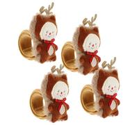 VICASKY Braccialetto a scatto con renne in peluche, regalo per gli ospiti, per il compleanno dei bambini, per bambini, 24x6cm, Tessuto, Senza Gemstone