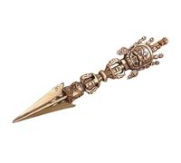 VICASKY Brass Vajra Pestle Ornament in Vintage Style Retro Brass Craft Religious Amulet For Home Office Temple Decoration Sturdy Collectible With Special Meaning For Feng Shui And Gift