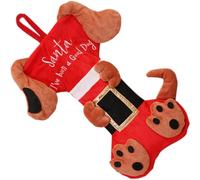 VICASKY Calza Natalizia Osso Peluche, Appendibile per Dolci e Regali | Decorazione Festiva per Natale, Leggero, per Famiglia, come Foto Prop e Appendere