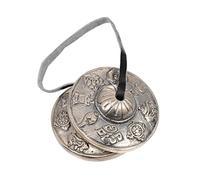 VICASKY Campana in Ottone per Meditazione Campana per Piatti in Ottone Piccolo Strumento Percussione per Buddismo Tibetano