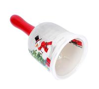 VICASKY Campanello di Natale a mano, campanella per la scuola, campanella a vento, campanella per il tè, per la cena, per l'irrigazione, per la scuola, per porta in ceramica