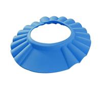 VICASKY Cappello da Bagno Regolabile per Ragazzi Bottoni a Scatto in Plastica, e Facile da Indossare, Materiale Resistente Eva Blu per Protezione Doccia