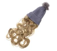 VICASKY Cappello da donna lavorato a maglia, con extension realistiche, elegante berretto invernale per la sostituzione dei capelli e il calore