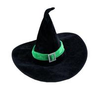 VICASKY Cappello da Strega Design Originale in Velluto per Halloween, Accessorio per Costume da Festa Colore Casuale per Party e Travestimenti