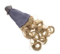 VICASKY Cappello Parrucca Cofano Cappello a Cuffia Con i Attaccati Parrucche Cappello Per Umani Donne Nere Parrucche Cappello Per Donne Bianche Caldo Cappelli Alto Tessuto
