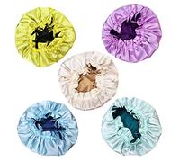 VICASKY Cappello rotondo di Sedin per ragazze di cappelli appena nati avvolgere Cappello per cuffia in raso per berretto da notte per cuffia da bagno Beige