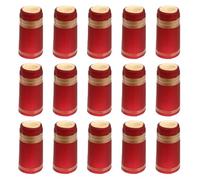 VICASKY Capsule Termorestringenti per Bottiglie di Vino in PVC, Rosse Bordo Dorato, 100 Pezzi, per Casa e Pub, Sigillo Professionale