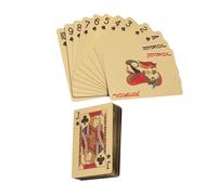 VICASKY Carte da Gioco da Poker Impermeabili in Plastica Ecologica Dorate Gioco da Tavolo Flessibile per Spiaggia Piscina e Campeggio Set 1 Pezzo per Divertimento e Collezione