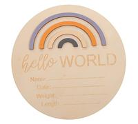 VICASKY Carte per bambini in legno Annuncio di nascita Unico segno mensile arcobaleno