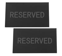 VICASKY Cartelli da Tavolo Riservati in Acciaio Inox 2 Pezzi Cartelli Riservati per Ristoranti e Banchetti Segnaposto Pratico a V Rovesciata 6X10 CM per Eventi e Sale Conferenze