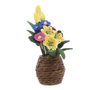 VICASKY Casa delle bambole in vaso, decorazione per la casa, vaso di fiori, decalcomanie per la casa delle bambole, per il fai da te, decorazione floreale
