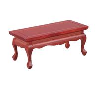 VICASKY Casa delle bambole Scrivania Modello Scala 112 Mini Tavolo In Legno Massello In Miniatura Scrivania Rosso Decorativa Miniatura