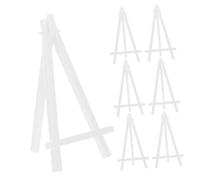 VICASKY Cavalletto Espositivo da Tavolo Piccolo in Plastica Bianca, Supporto per Cavalletto per Dipinti, Stand D’Arte per Esposizione Foto e Lavori, Set da 10 Pezzi, per Esposizioni e Uso Domestico