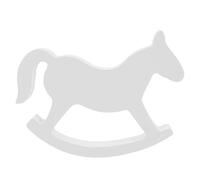 VICASKY Cavallo a dondolo, 2 pezzi, giocattolo per cavalli, per bambini, decorazione da tavolo, per il matrimonio, giocattolo per bambini, set da gioco per bambini, colore: bianco bambù