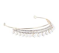 VICASKY Cavallo Di Testa Della Di Perle Tiara Nuziale Copricapo Di Perle Principessa Accessori Per Per La Sposa Arredamento Del Matrimonio Nozze D'oro Ferro Da Stiro