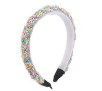 VICASKY Cerchietti Ciambelle di Caramelle Multicolori Decorativi Granelli Scintillanti Accessori per Capelli per Bambine e Donne per Feste Compleanni e Eventi Speciali