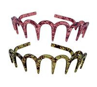 VICASKY Cerchietti per Chioma a Forma di U Denti Comodi e Resistenti senza Danneggiarli Set 2 Pezzi in Resina Mantengono Chioma Lontani dal Viso per Feste e Vacanze