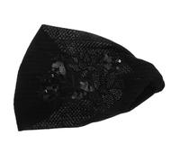 VICASKY Cerchietto a Falda Larga Per Coprire i Bianchi Fascia Floreale Fasce Da Fiore Stoffa Black