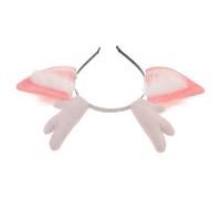 VICASKY Cerchietto con Corna di Renna Morbido e Orecchie Peluche Accessorio Natalizio per Feste e Selfie Creativi per Costume Animale e Party di Natale