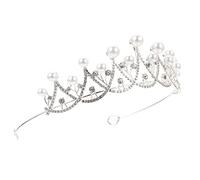 VICASKY cerchietto di perle lucido ragazze diademi e corone principessa Nozze rosa graziosi accessori per Gioca a corone per bambine fasce decorative per lega