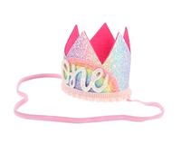 VICASKY Cerchietto Per Con Decorazione A Forma Di Cartone Animato Per Compleanno Per Ragazzi E Ragazze Con in Tessuto E Numero 1 Per Ragazzi E Ragazze