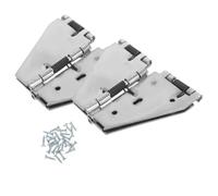 VICASKY Cerniera per Tavolo Pieghevole con Montaggio a Vite 2 Pezzi in Ferro Argento Affidabilità Heavy Duty e Funzionamento Silenzioso per Sala da Pranzo e Appartamenti Piccoli
