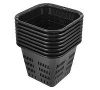 VICASKY Cestini per Piante in Plastica Nero 8 Pezzi Riutilizzabili e Resistenti per Coltivazione senza Suolo e Decorazione di Spazi Verdi e Case