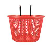 VICASKY Cestino Anteriore per Bicicletta in Plastica Rossa, Accessorio a Sgancio Rapido Doppio Gancio, Leggero e Resistente per Ciclismo All'aperto, Compatibile la Maggior Parte