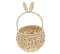 VICASKY Cestino intrecciato a mano per snack e conservazione, cestino per coniglietti creativo per matrimoni festivi e per la casa, cestino decorativo in vimini con tocco naturale per pane dolci e