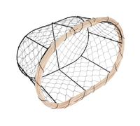 VICASKY Cestino Per Pane e Uova in Filo Metallico Da 30 Cm, Contenitore Ventilato in Metallo Resistente Per Frutta, Verdura e Snack, Organizer Cucina Multifunzione Per Uso Quotidiano