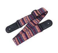 VICASKY Cinghia per ukulele Banjo, fibbia per cintura, cintura per ukulele, corda per ukulele-Guinzaglio per bassi, ukulele a banjo, ukulele a spalla, ukulele in vera pelle, rosso