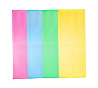 VICASKY Cintura Lavaggio Posteriore Esfoliante 4 Pezzi Multicolore Per Bagno e Doccia, Spazzola Pulizia Corpo Lunga Per Pelle Liscia e Rinnovata, Accessorio Bagno Per Uomo e Donna