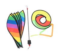 VICASKY Ciondolo a Forma di Pallone Aerostatico e Trottola in Stoffa Arcobaleno per Decorazione da Giardino Esterno, Ornamento Rotante per Terrazza e Cortile Mozzo Resistente